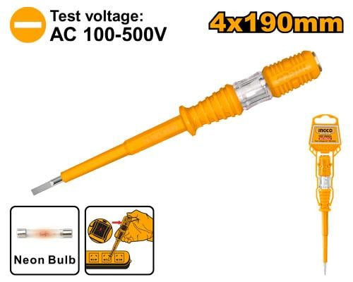 Test pencil Slotted 4x190mm مفك تست 4*190 ملم