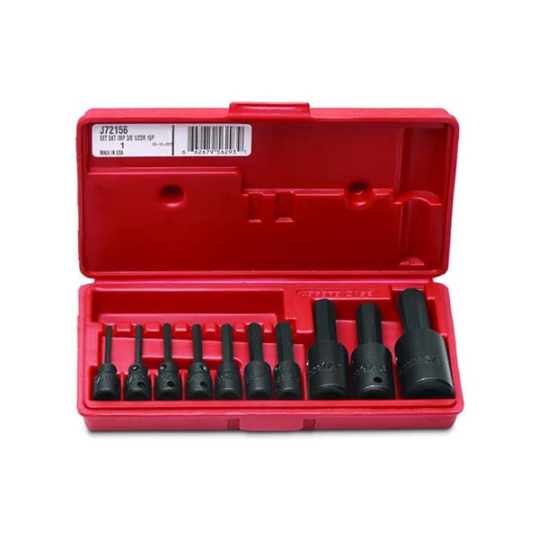 PROTO - 3/8" & 1/2" Drive Hex Bit Impact Socket Set, 10 Pieces