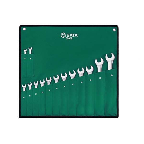 SATA - Full Polish Combination Wrench Set, 14 Pieces