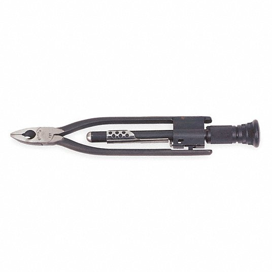 Safety Wire Twister Plier, 8 3/4 in Overall Lg, Plain Grip, For 0.41 in Max Wire Dia, Auto, Serrated