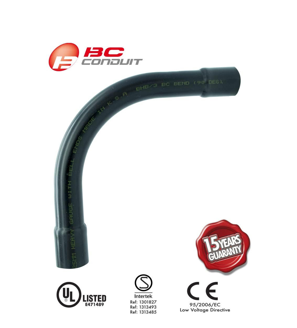 BAHRA CONDUIT - Bend (90 Deg) 50 mm Heavy Gauge With Bell Ends