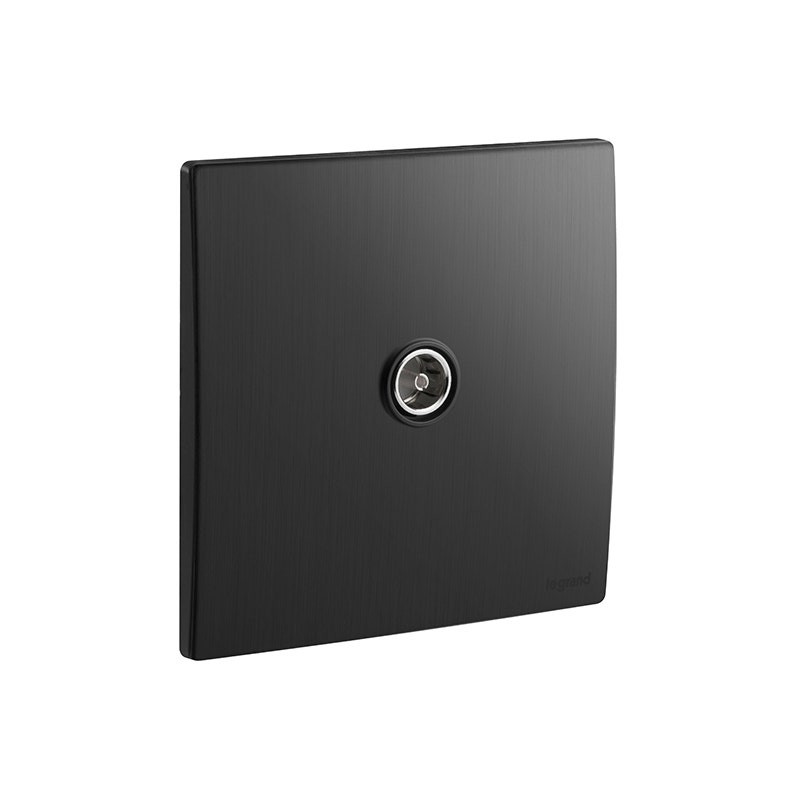 LEGRAND - Terminal TV Socket Outlet Mallia Senses, Female, 1 Gang, Brushed Black