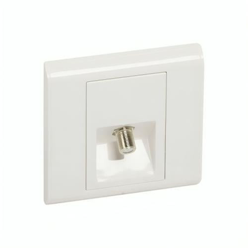 Single TV plug - female - class F from Legrand (Blanco)