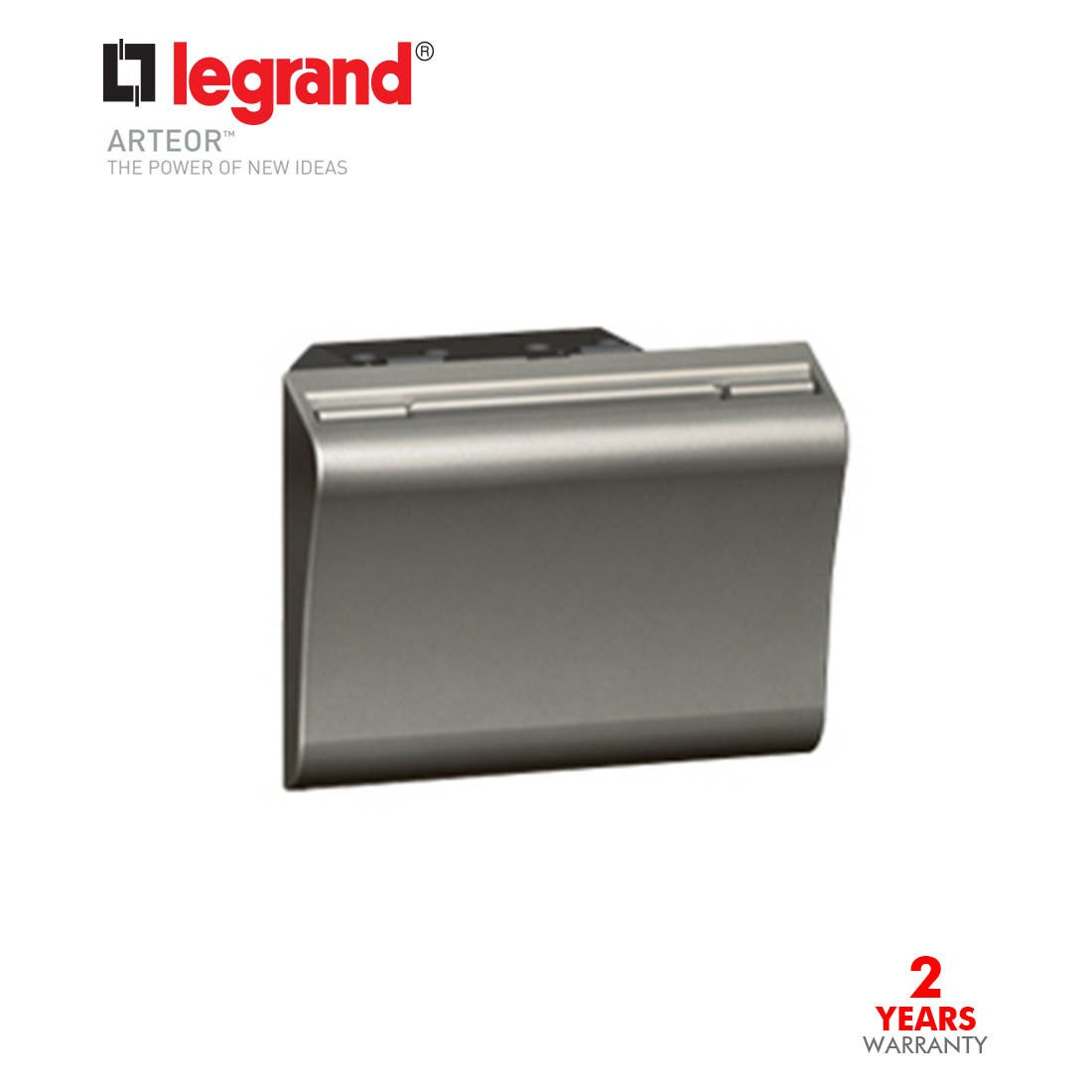LEGRAND - Key Fob Switch Arteor 230 V, 2 Modules, Magnesium