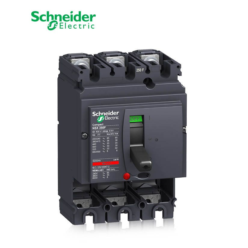 شنايدر - قاطع رئيسي 250 أمبير - ComPact NSX250F, 250A, 3P, 36kA at 415 VAC 50/60 Hz, w/o Trip Unit