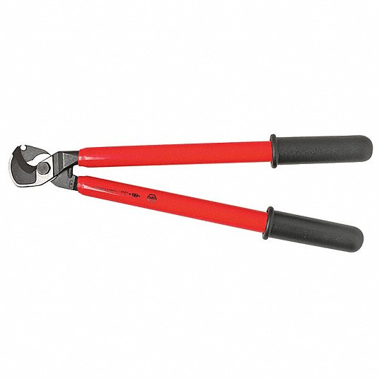 Cable Cutter, 19 1/2 in Overall Length, Shear Cutting Action