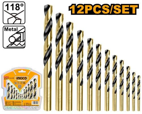 12PCS HSS twist drill bits set طقم بنط ريش حديد 12 قطعة