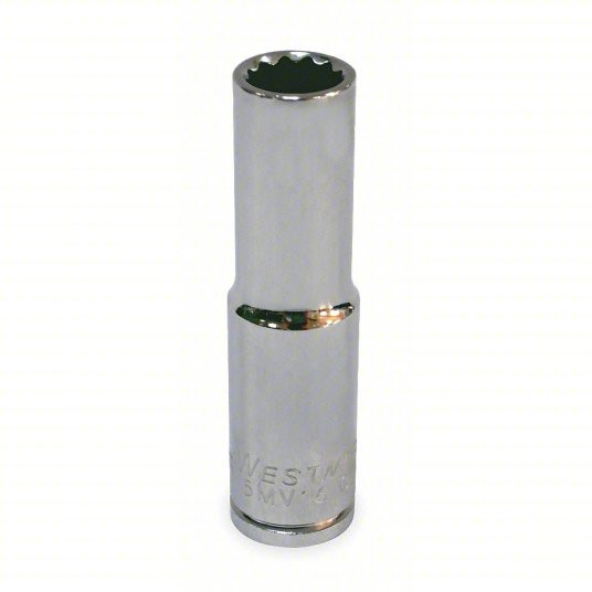 Socket, 3/8 inch Drive Size, Chrome Finish, 12 Points