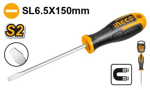 Slotted Screwdriver 6.5x150mm مفك براغي مسطح عادي 150 *6.50 ملم
