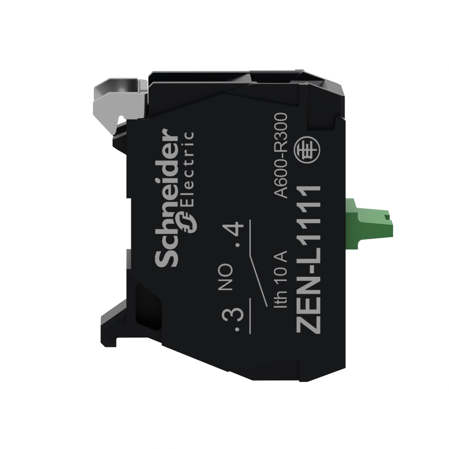 SCHNEIDER - Single Contact Block, Harmony XALD, XALK, Silver Alloy, Rear Mounting, Screw Clamp Terminal, 1NO