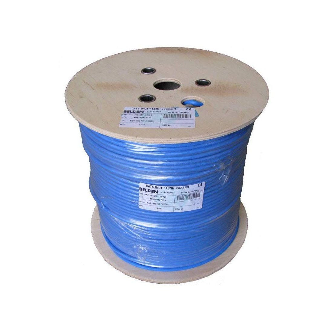 BELDEN - 4P*23 AWG Cat 6 U/UTP SCU/Unshld/PE/PVC, Blue, 305 Meters/Roll