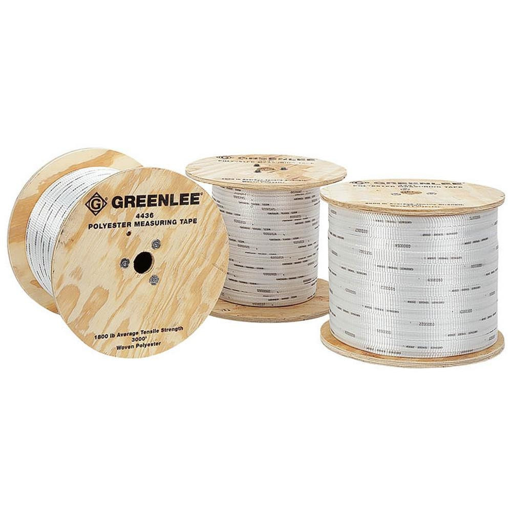 GREENLEE - Measuring/Pulling Tape, 5/8" x 3000 ft, 1,800 lbs., Polyester