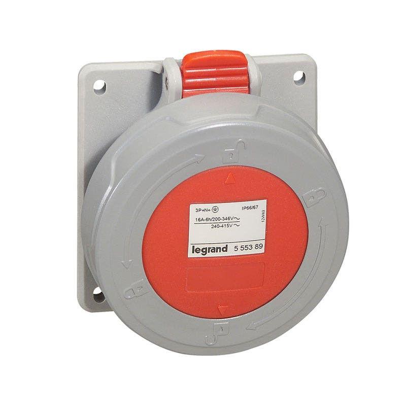 LEGRAND - Socket 32A 3P+E 380/415V Panel M. IP67, P17
