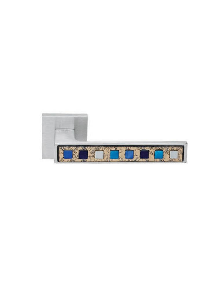 Kale 1174 Door Handle, Matte Chrome Rose