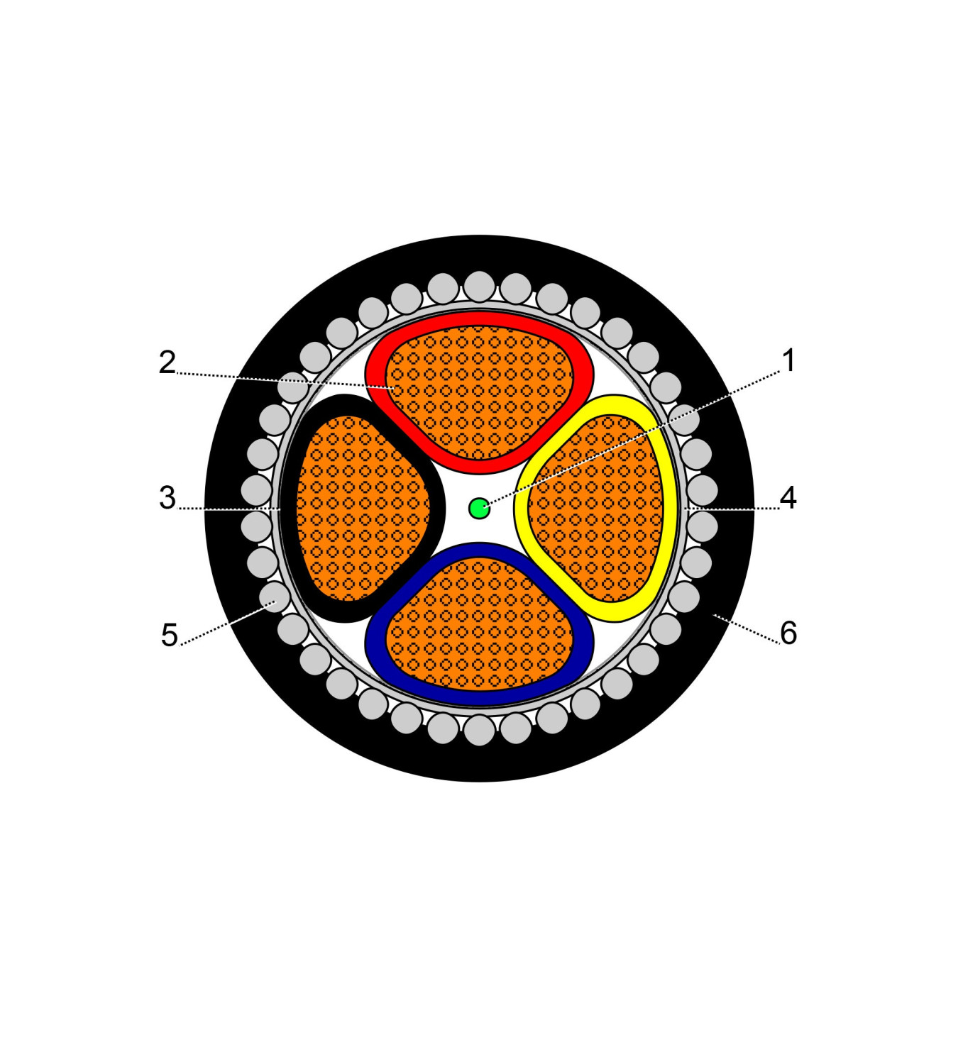 BAHRA CABLES - Power Cable Low Voltage, XLPE Copper SWA, 4x35mm, 600/1000V, Black - RM IEC 60502-1 FR-IEC 60332-1