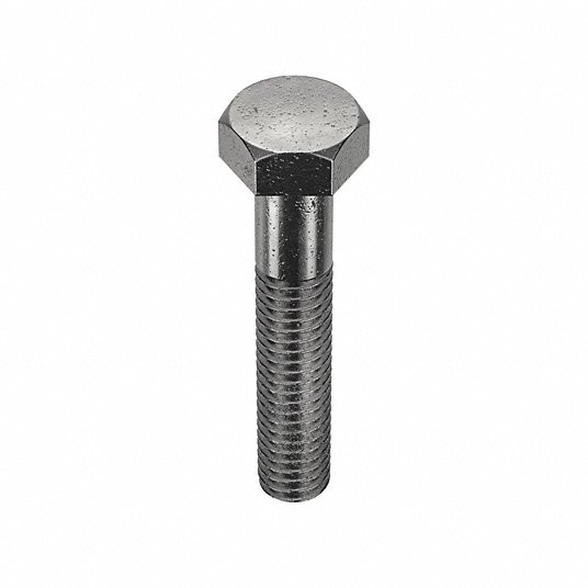 Hex Head Cap Screw: Carbon Steel, Plain, Thread Size 5/16Inch-18, Head Width 1/2Inch, , 10Pcs