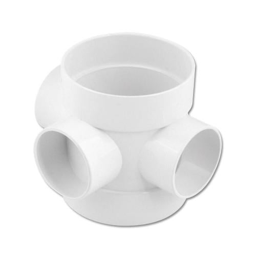 Bit without cover, 2×4×4, UPVC, white, Nypro