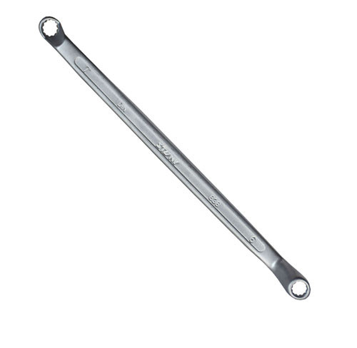 DOUBLE RING SPANNER FULL SATIN FINISH, 6X7mm