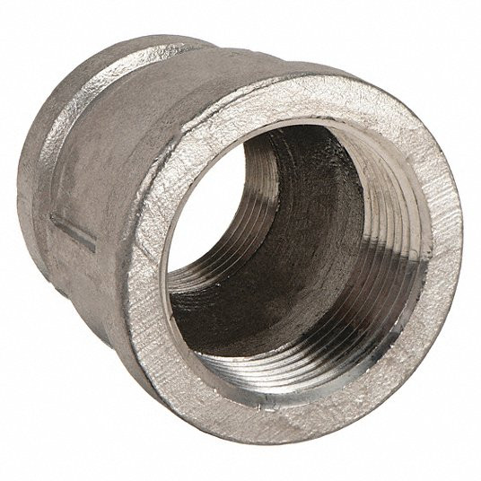 Reducing Coupling: 1/2 x3/8Inch, 304 Stainless Steel, Female NPT x Female NPT, Class 150