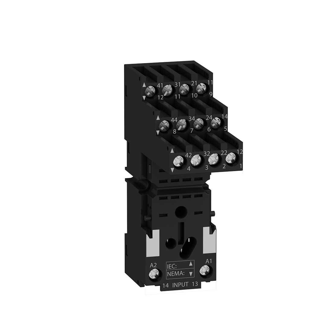 SCHNEIDER - Socket RXZ, Separate Contact, 10 A, < 250 V, Connector, For Relay RXM4