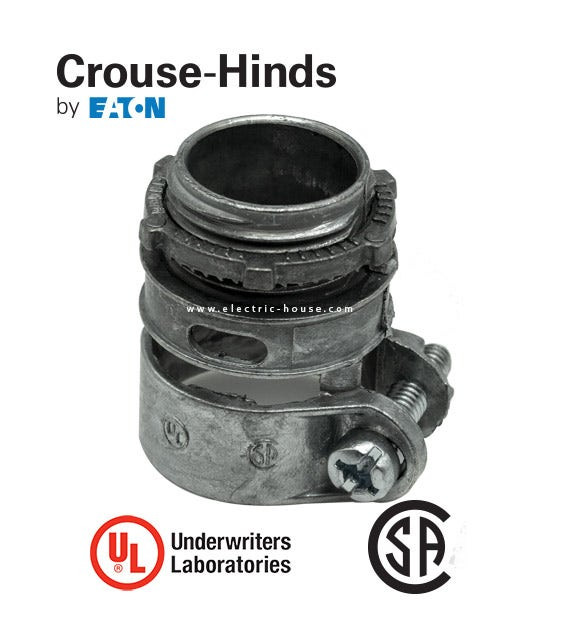 CROUSE HINDS - Connector Flex Squeeze Zinc Die Cast 1/2"