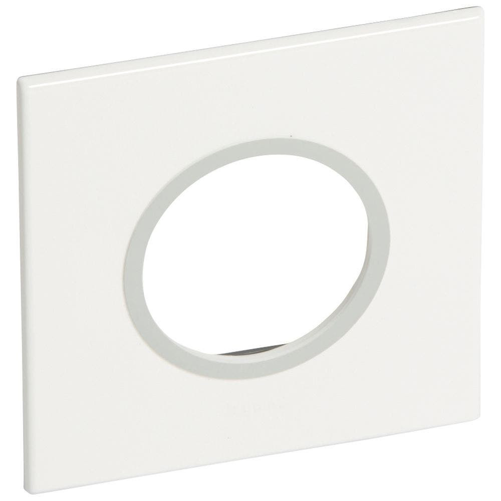 LEGRAND - Plate Round 2/2x1Mod Fr/Germ Std, White, Arteor