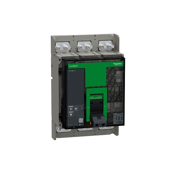 SCHNEIDER ELECTRIC - Circuit Breaker, ComPacT NS1000N, 50kA at 415VAC, 3P, Fixed, Manually Operated, MicroLogic 2.0 Control Unit, 1000A