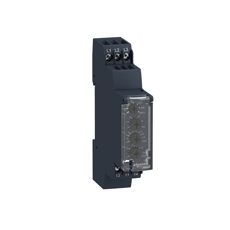SCHNEIDER - Harmony - 3P Supply Control Relay, Range 208 to 480 VAC