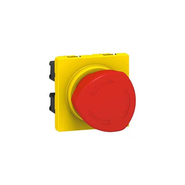 LEGRAND - Emergency Stop Push-Button Arteor with Key, Mushroom Head, 2 Modules