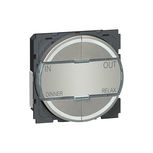 LEGRAND - Scenario Controller Arteor, BUS/SCS, Round Key Cover, 2 Modules, Magnesium