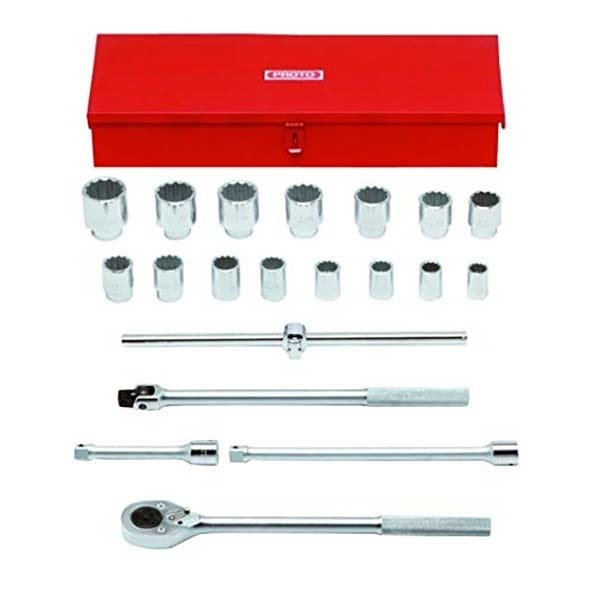 PROTO - 3/4" Drive Socket Set, 20 Pieces, 12 Point