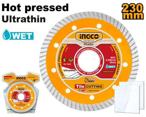 Ultrathin diamond disc 230(9")X22.2x1.6دسك قص جرانيت تربو 9" مسكر 230 ملم