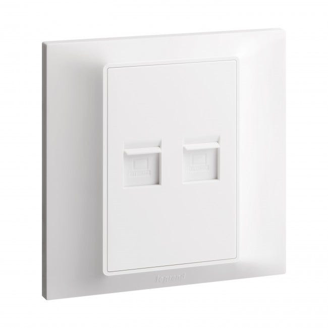 LEGRAND - Telephone socket Belanko S - double RJ11 socket - 10 connections - White