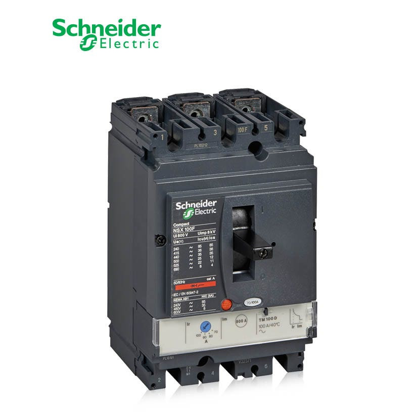 شنايدر - قاطع رئيسي 25 أمبير - ComPact NSX100F, 3P 2d, TMD Trip Unit 25A, 36kA at 415 VAC