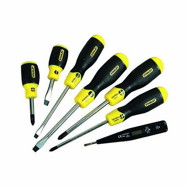 STANLEY - Cushion Grip™ Screwdriver Phillips Set with Voltage Tester, 6 Pieces