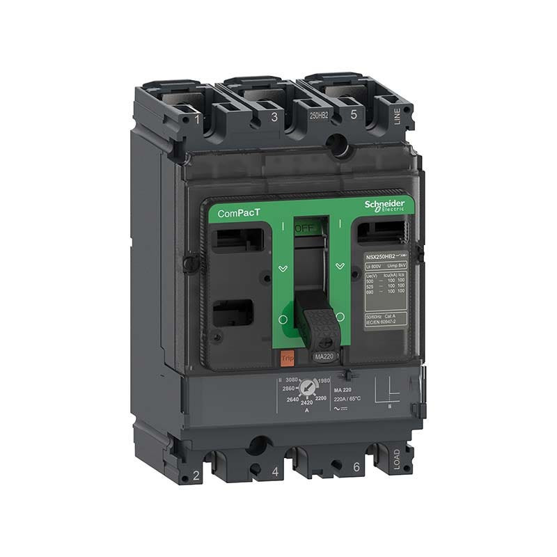 شنايدر - قاطع 6.3 أمبير - 3 خط - NSX100F, 36kA at 415VAC, MA Trip Unit