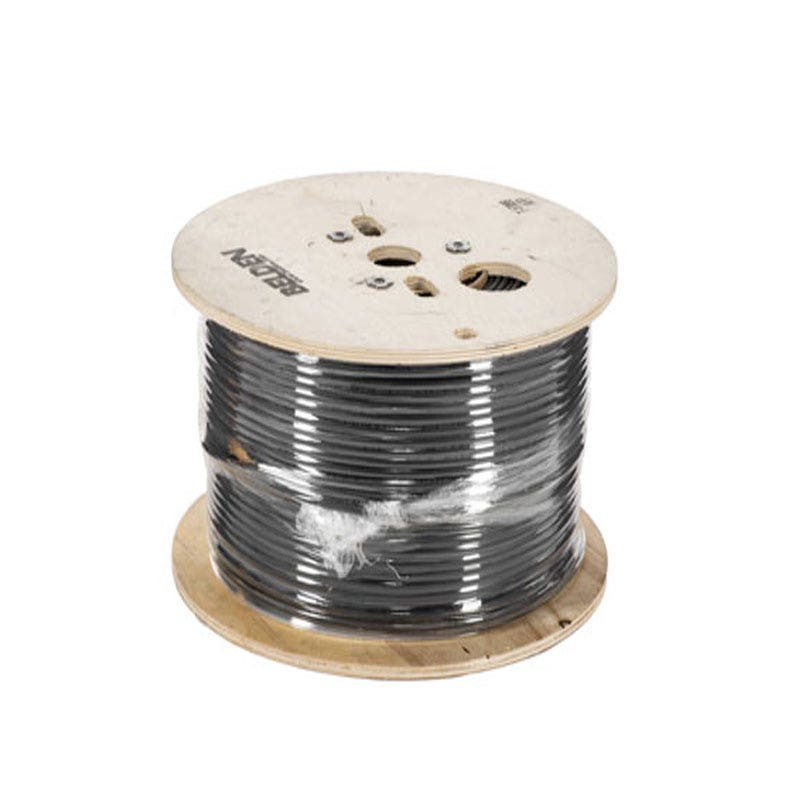 BELDEN - 1C*18 AWG Coax RG-6/U Gif HDPE Bsh/PVC, Black, 305 Meters/Roll