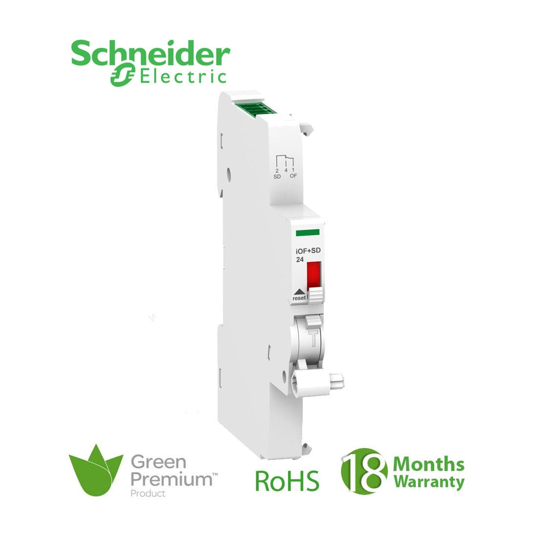 SCHNEIDER - Auxiliary Contact Iof + SD 24 V DC W/ Ti24, Acti9