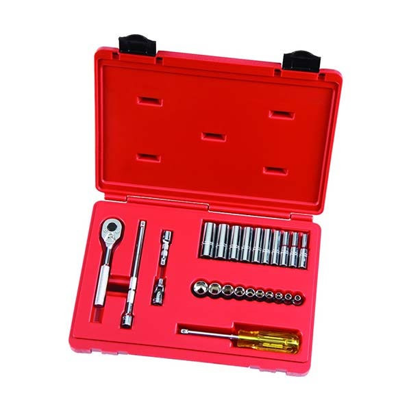 PROTO - 1/4" Drive Combination Socket Set, 25 Pieces, 6 Point