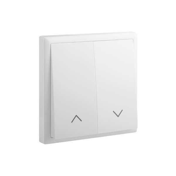LEGRAND - Push-Button Switch Eloe, for Shutter, 2 Gang, 6A, 250V, with 2 Inputs/2 Outputs, White