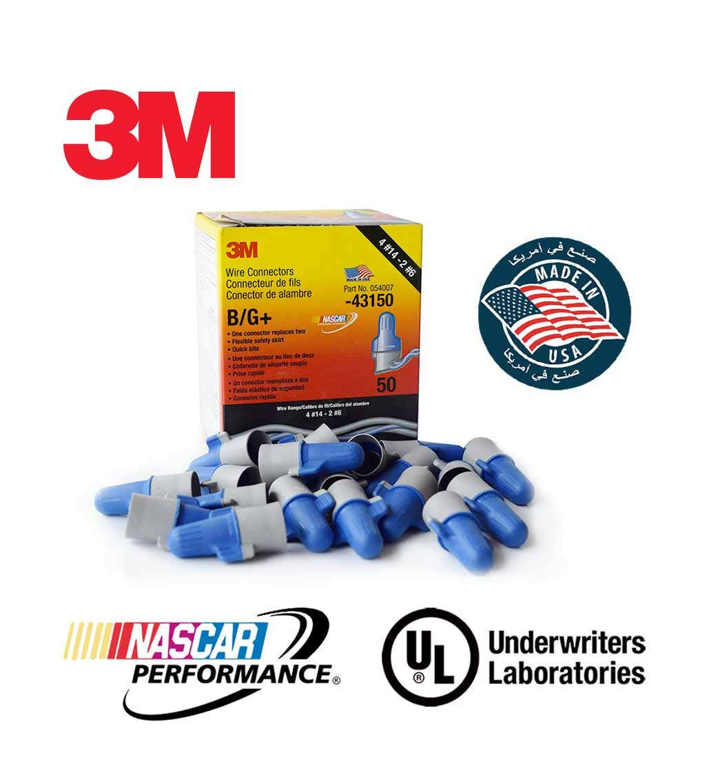 3M - Wire Connector B/G+ (14AWG-12AWG), 50Pcs/Pkt