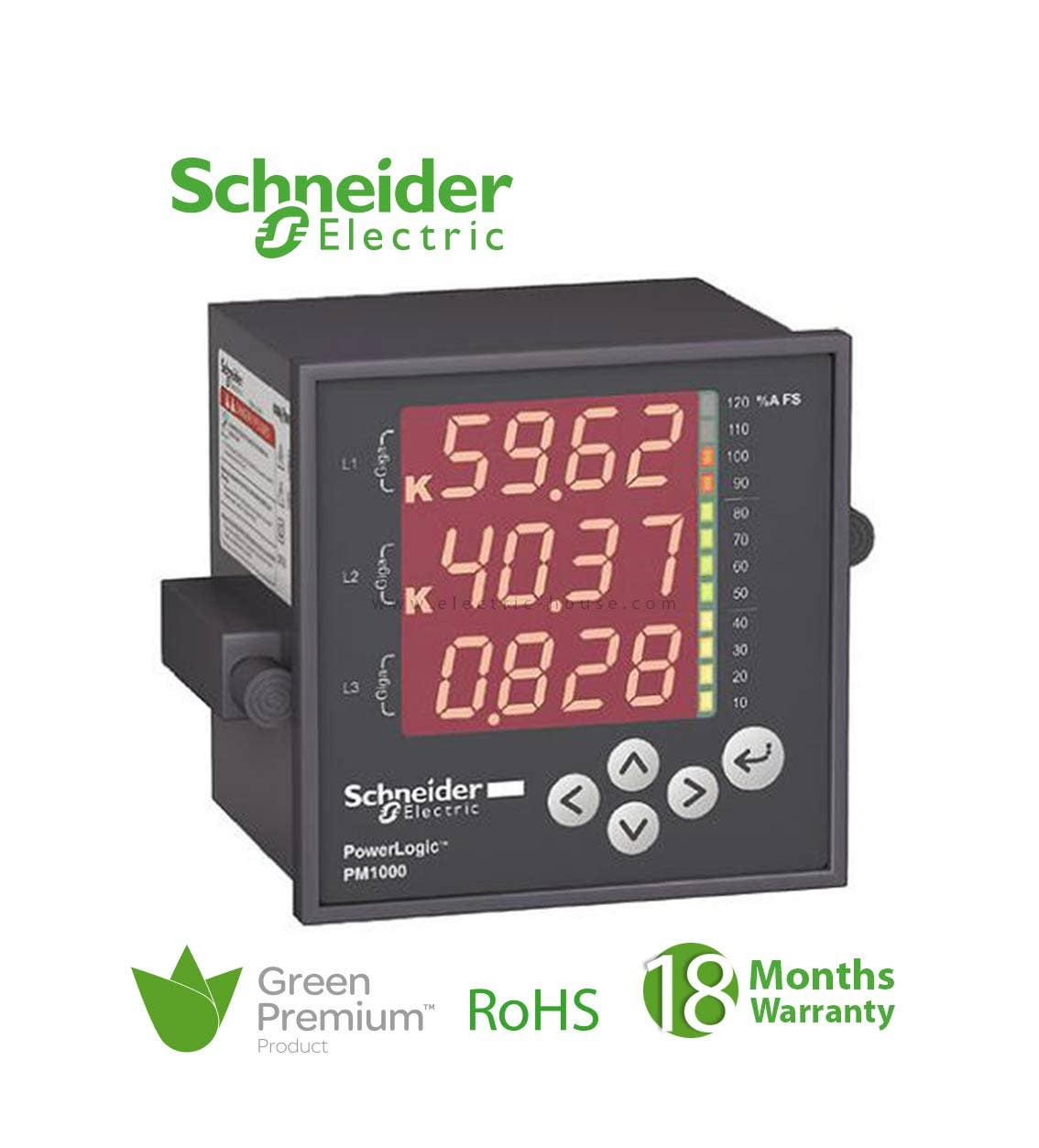 SCHNEIDER - Pm1200 Power Meter With Energy And Demand, With Communication