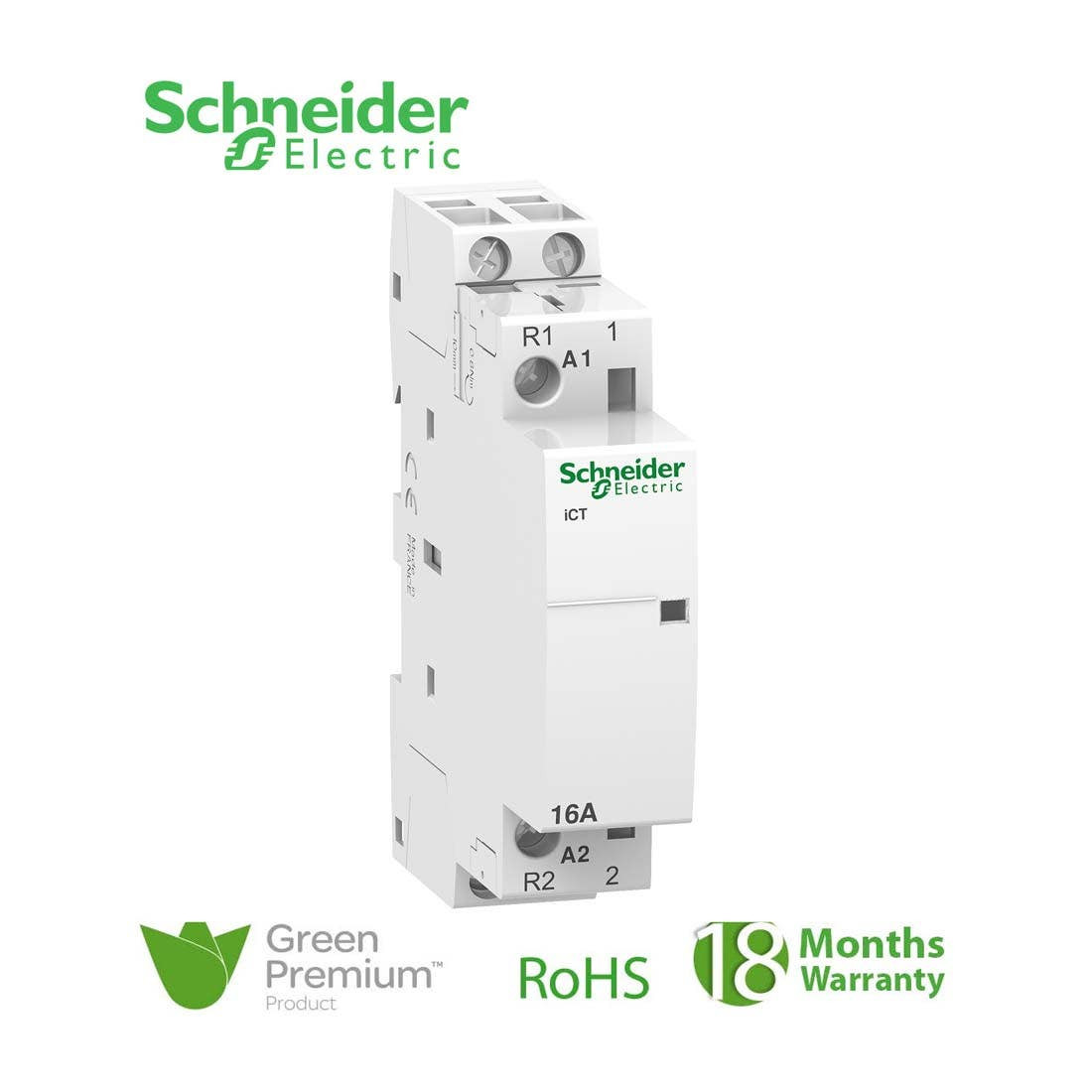 SCHNEIDER - Contactor 16A 1No 1Nc 220/240 V AC 60Hz Ict