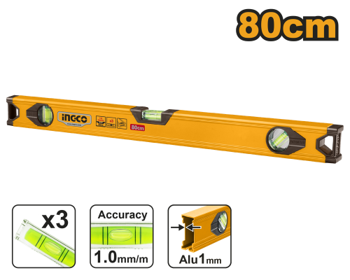 Spirit level Length:80cm Aluminum ميزان ماء المنيوم 80 سم