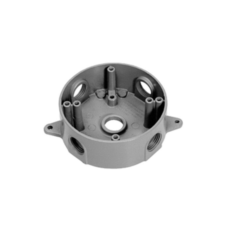 CROUSE HINDS - Box Water Proof Round 4 Dep.1&1/2" & 3/4, Grey - 4 Hole