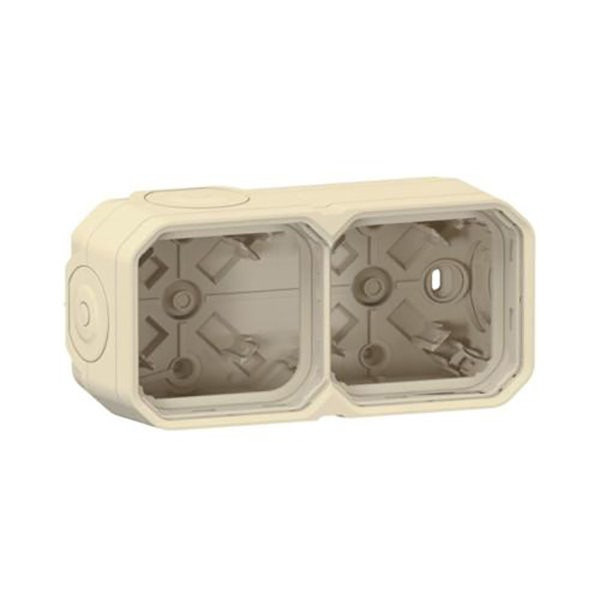 LEGRAND - Surface Box Plexo, IP55, 2 Gang + Membrane gland, Horizontal and Vertical, Beige