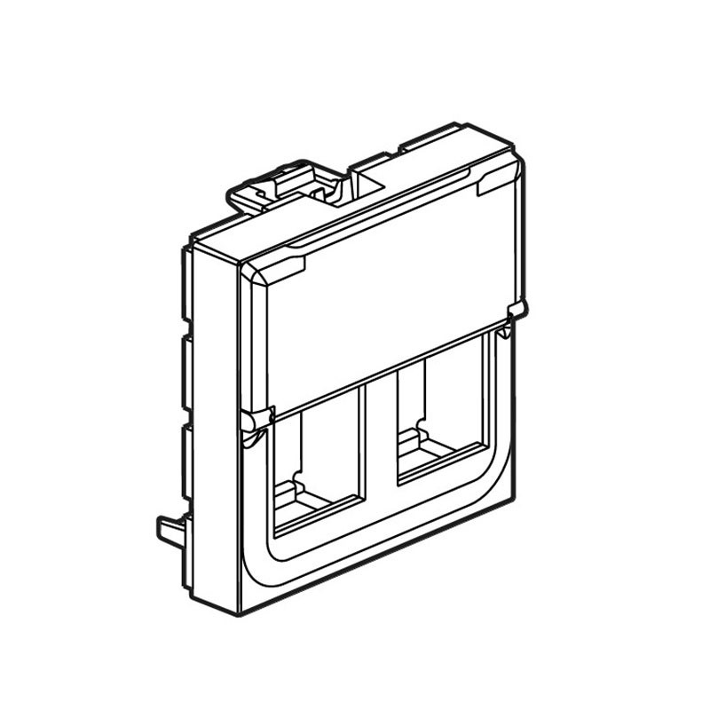 LEGRAND - Adaptor for RJ45, Mosaic, for Double Systimax Connectors, 2 Modules, Graphite