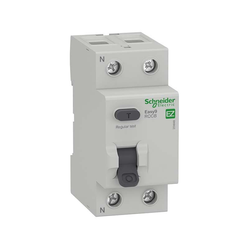 SCHNEIDER - RCCB Breaker, Easy9, 2P, 40A, 30 mA, Type AC
