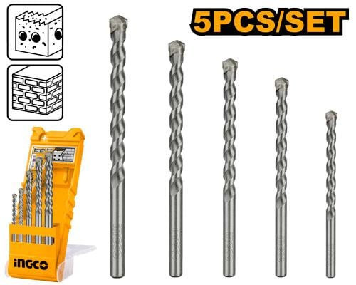 5PCS MASONRY DRILL BIT SET 4,5,6,8 & 10MM طقم ريش ثقب بلك 5 قطع