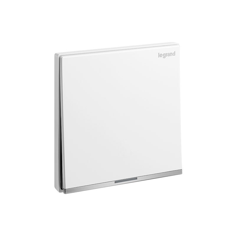 LEGRAND - Double Pole Switch Galion, 1 Gang, 1 Way, 20A, 250V, with Amber LED Power Indicator and Earth Terminal, White